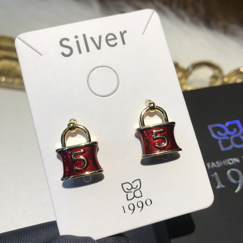 Женская с замком NO5 Роскошные серьги женская сумка на замке Форма письмо