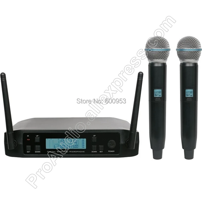 MICWL UHF BLX24 SM 2 канала беспроводной Динамический Ручной микрофон Регулируемая