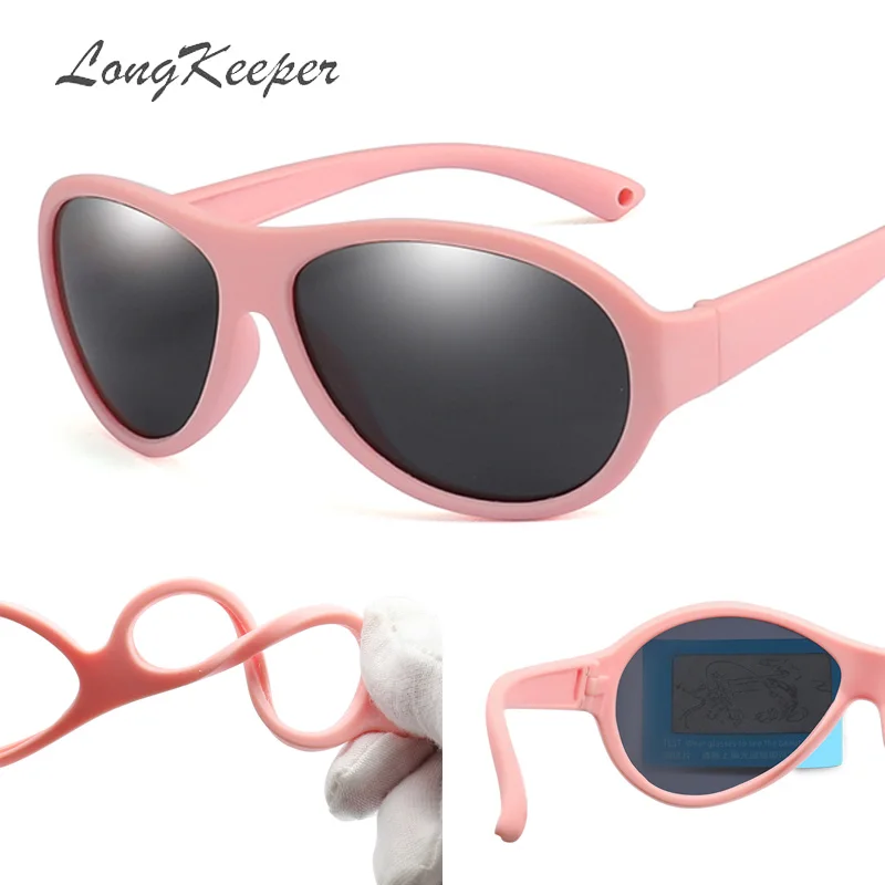 Детские поляризованные солнцезащитные очки LongKeeper Овальные Солнцезащитные для