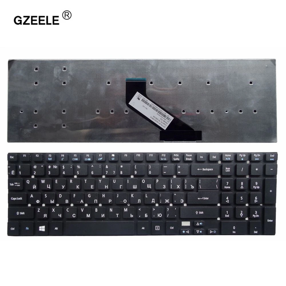 

GZEELE Russian Keyboard for Acer Extensa 2508 2509 2510 2510G Z5WBH EX2508 X2508 EX2509 EX2510 2508G 2509G 2510G-365E RU Black