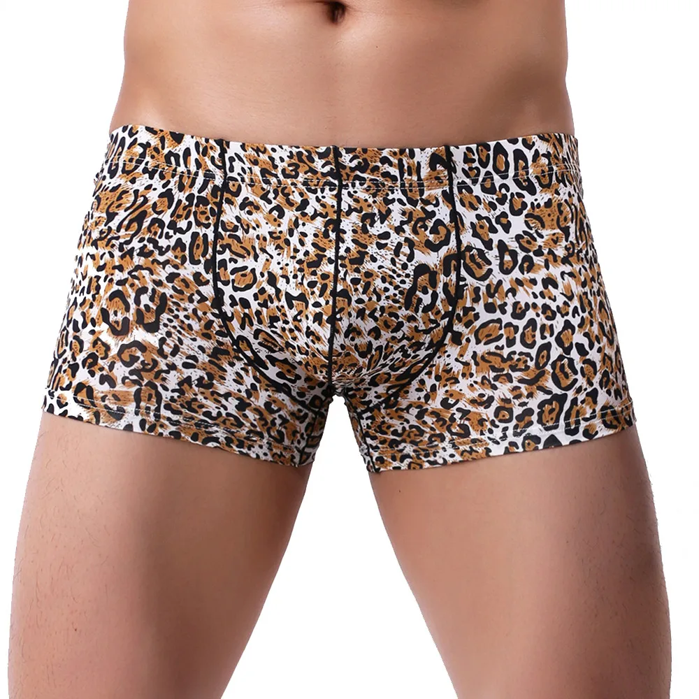 FeiTong Boxer Men Cueca Patchwork Print Boxer Shorts Bulge Pouch Underpants Gay Clothing Mens Underwear Boxers Brand