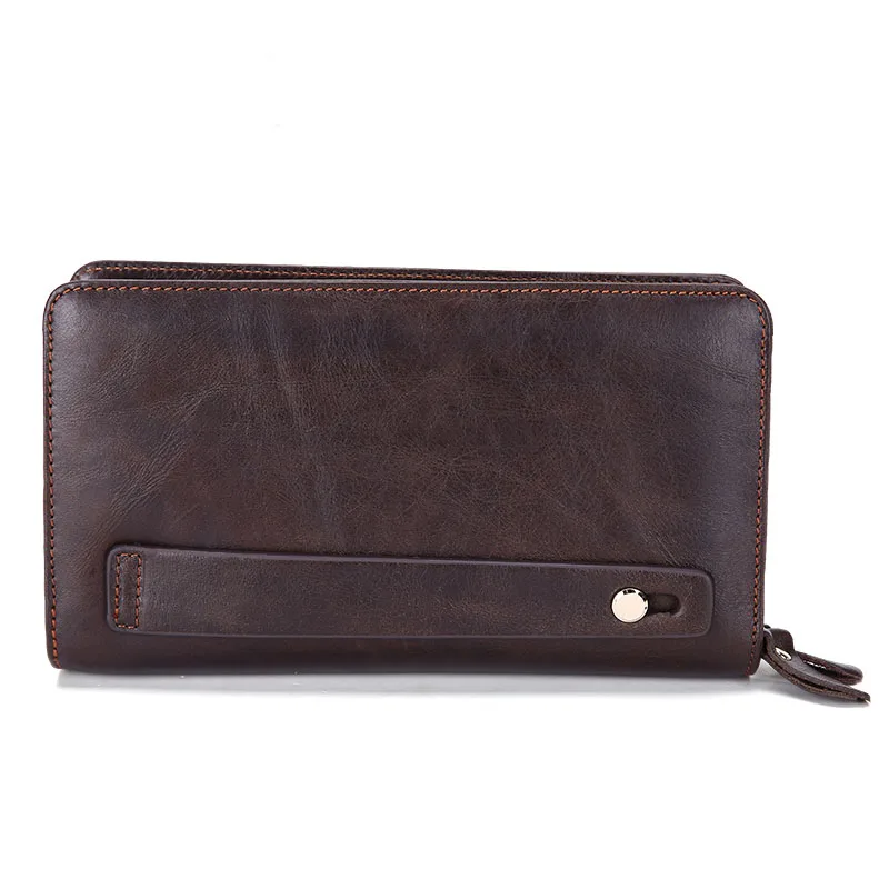 

Men Wallets Genuine Leather Large Capacity Wallet Phone Wallet Male Busniess Wallets Handbag Clutch Bag Coin Purse Card Holder