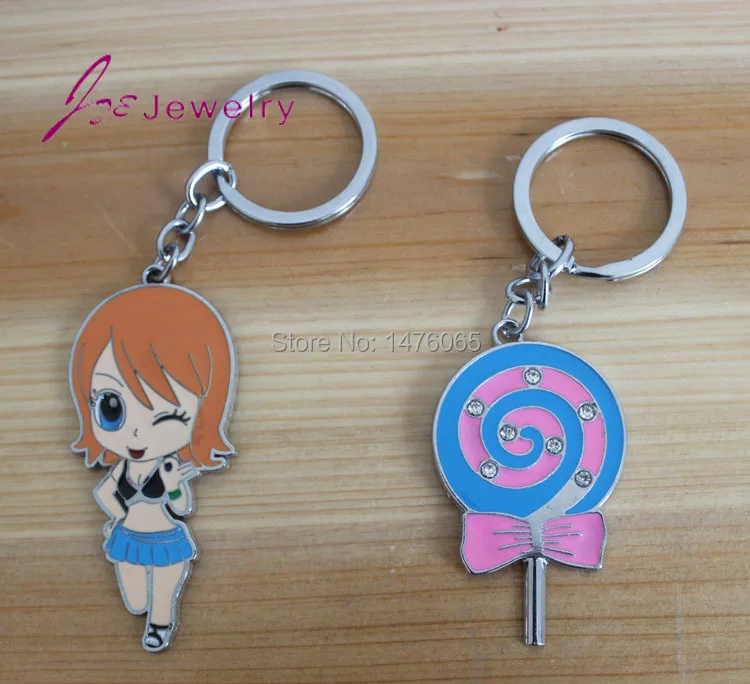 2015 new brand design key chain long black hair red dress girl keychain fashion jewelry for bag accessories car ring ZK203 | Украшения и