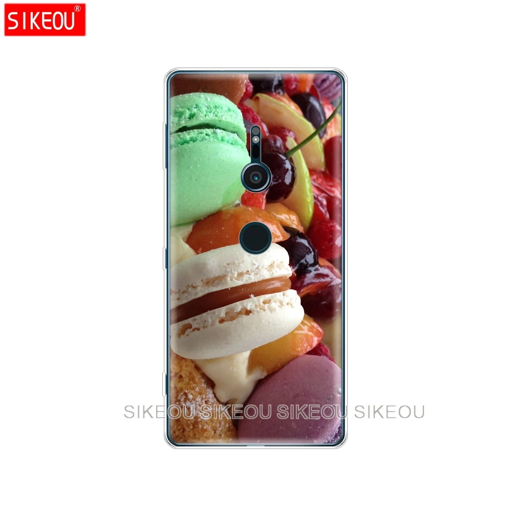 Силиконовый чехол для телефона sony xperia XA1 XA2 ULTRA PLUS L1 L2 XZ1 XZ2 compact XZ PREMIUM food for Macarons
