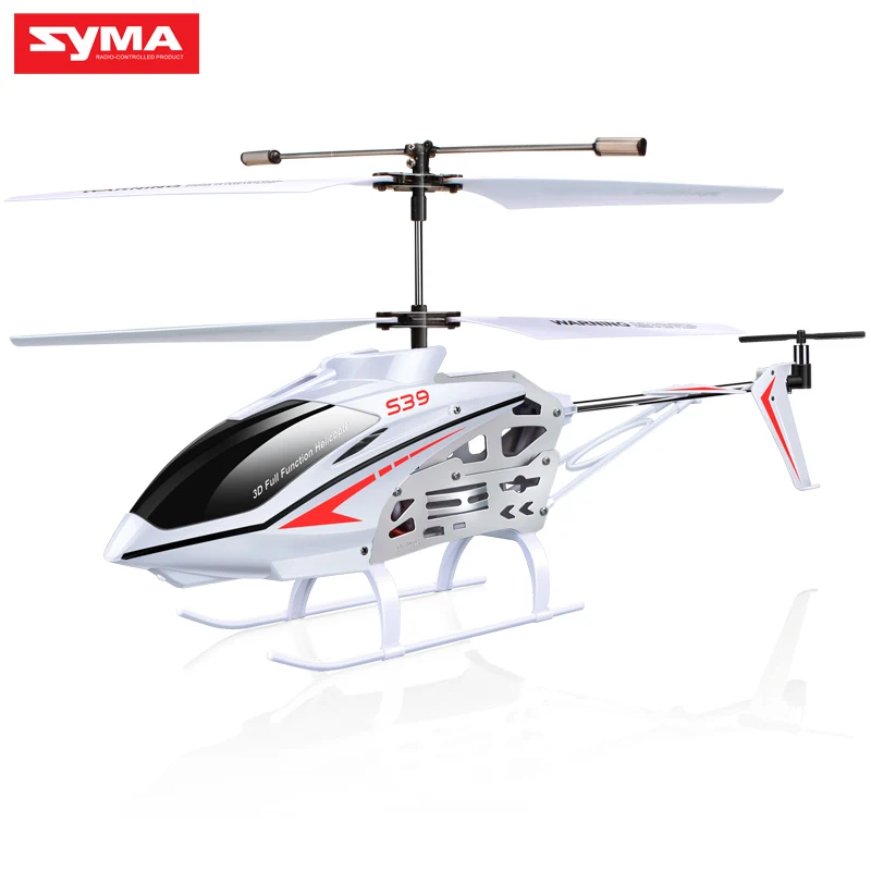 Оригинальный SYMA S39 2 4 GHz 3CH RC вертолет с гироскопом Led мигающий алюминиевый Анти шок