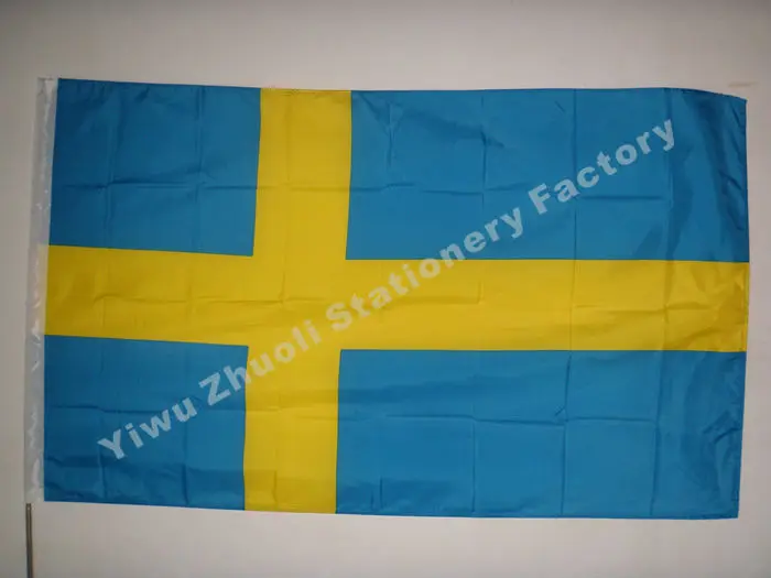 

Sweden Flag 150X90cm (3x5FT) 115g 100D Polyester Double Stitched High Quality Free Shipping