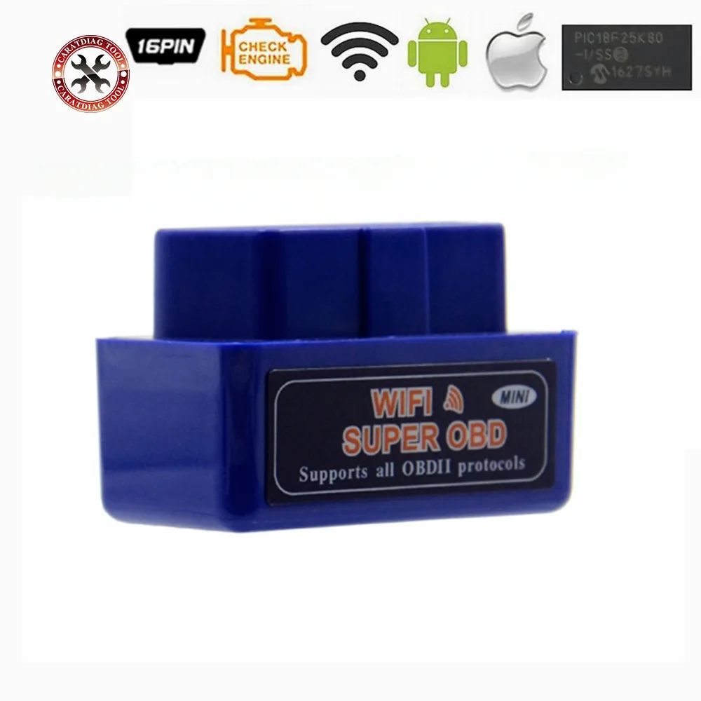 Новейший ELM327 WIFI ELM 327 OBD2 автомобильный сканер для Android и IOS мини Wifi Поддержка всех