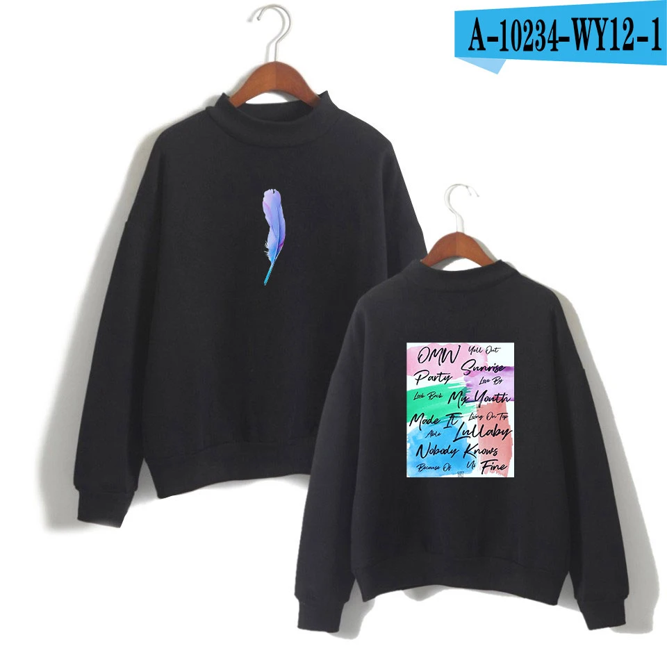black LUCKYFRIDAYF GOT7 представляем вам IFASHION конструкция без колпачка удобна футболка с водолазкой поп Для женщин большого размера вентиляторы Повседневная одежда 4XL - Цвет: black