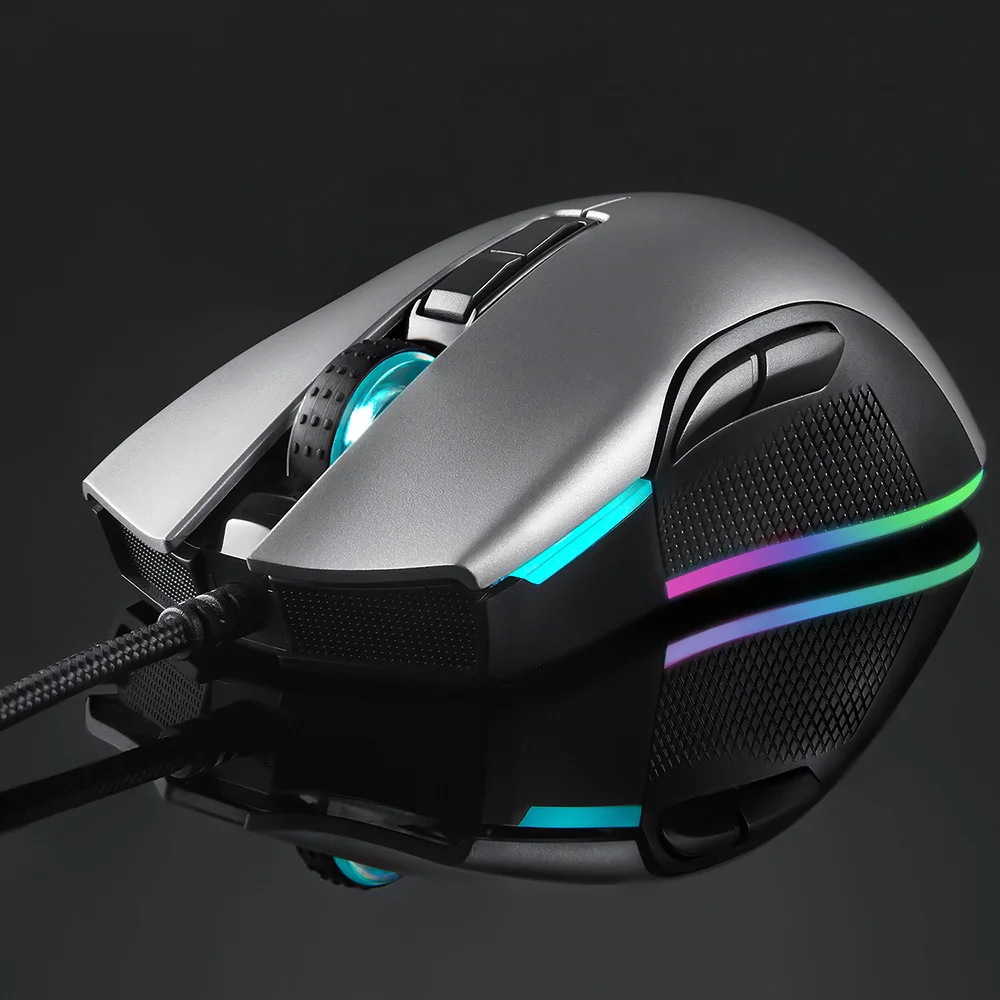 Motospeed V70 RGB игровая мышь 12000 точек/дюйм компьютерная геймер Проводная оптическая