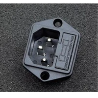 10pcs ac 03 power socket product socket tripod legs big outlet with fuse box and copper core terminal 10a 250v