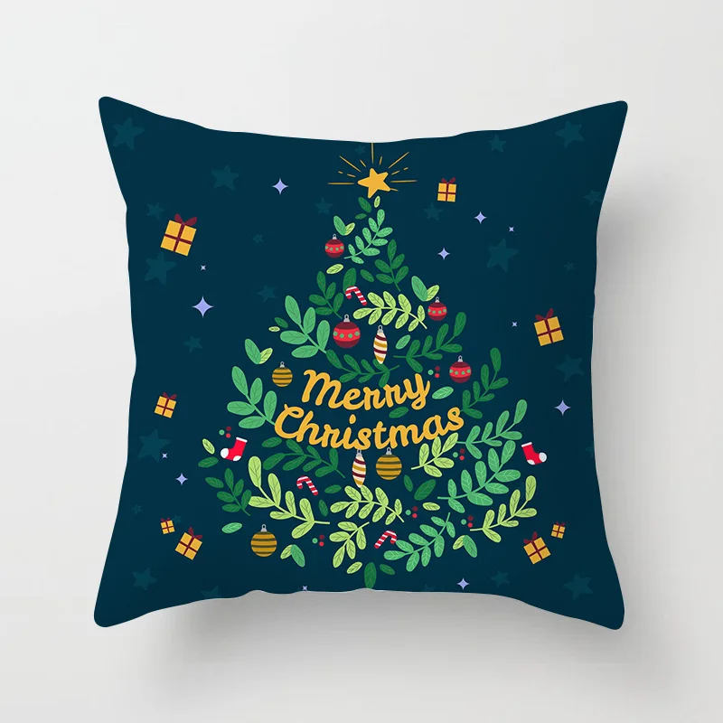 3 YWZN Рождественские декоративные Наволочки чехол s полиэстер Merry Christmas Throw Наволочка Чехол Санта Клаус наволочка с оленем вапити poszewka - Цвет: 3