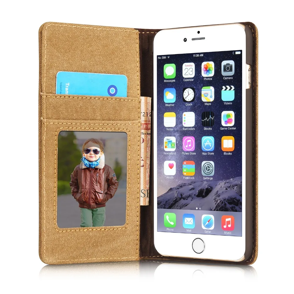 Роскошный Чехол для iPhone 5 5S Se Случае Бумажник Flip Book Style Корпусов мобильных