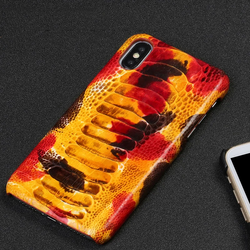 Wangcangli Роскошный кожаный чехол для iPhone X редкий страусиной кожи ног телефона