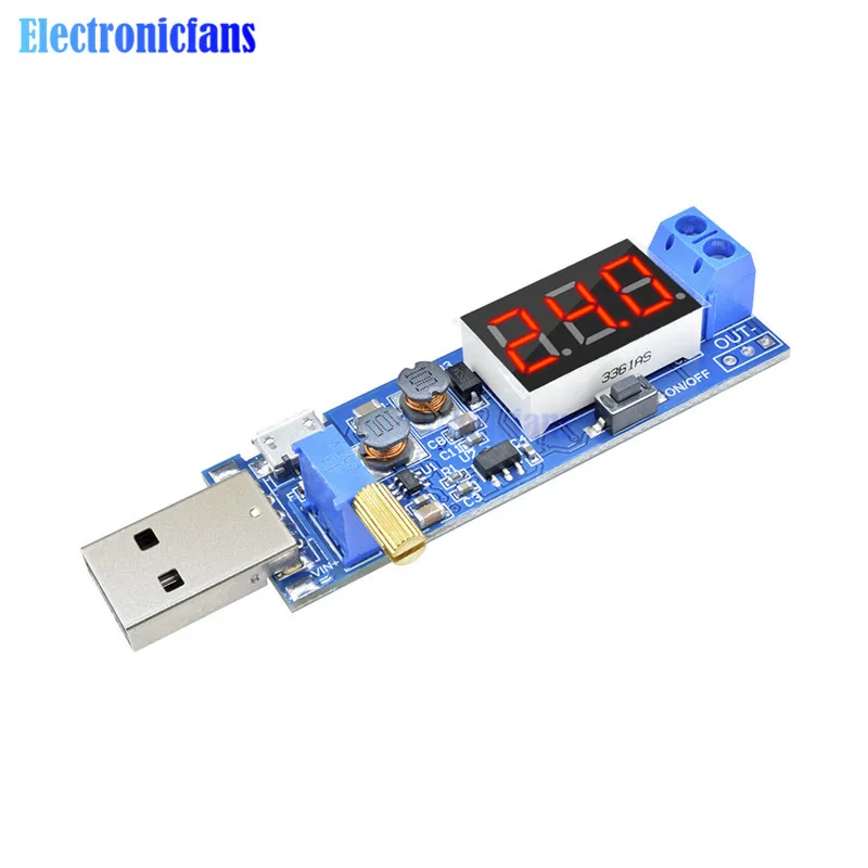 USB повышающий/уменьшающий модуль питания DC-DC 5 В до 3 В/12 Регулируемый понижающий