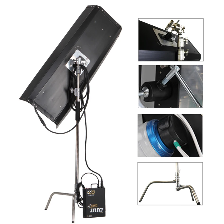 Pаспродажа Комплект для студийной видеосъемки ALUMOTECH As Kinoflo 2 с 4 флуоресцентными лампами и балластом, 300 Вт, 4 фута