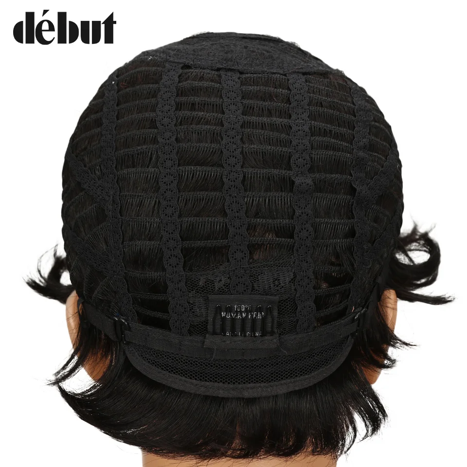 Дебютные бразильские Кудрявые Волнистые волосы remy короткие f1b/99j Омбре цвет Bobo человеческие волосы парики для черных женщин Mohawk машина сделал парики