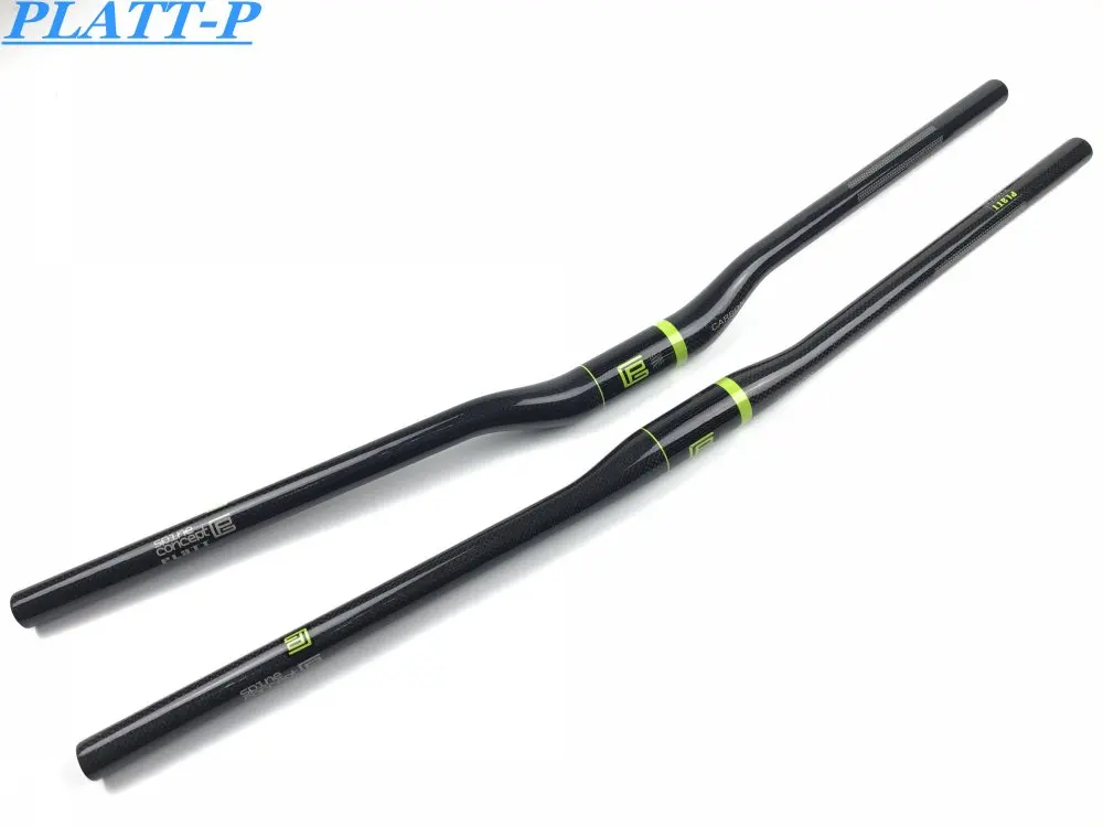 PLATT-велосипедный руль из углеродного волокна Зеленый для горного велосипеда