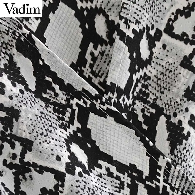 Милое женское элегантное Макси-платье из змеиной кожи с перекрестным v-образным