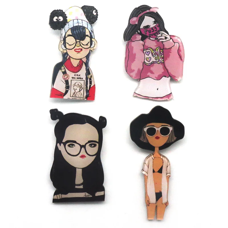 Новые лацканы pin lot navidad Мужская и женская рубашка Kawaii Милые Акриловые брошки