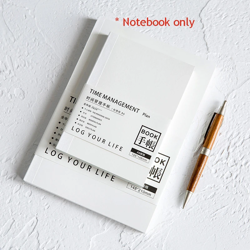 Notebook only Винтажный тканевый Небесно-Голубой цветок блокнот расписание Журнал Дневник Обложка А5 А6 планировщик кисточкой блокнот чехол блокнот управление временем - Цвет: Notebook only