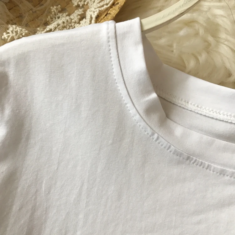 Женская футболка с блестками ALPHALMODA черно-белая хлопковая коротким рукавом