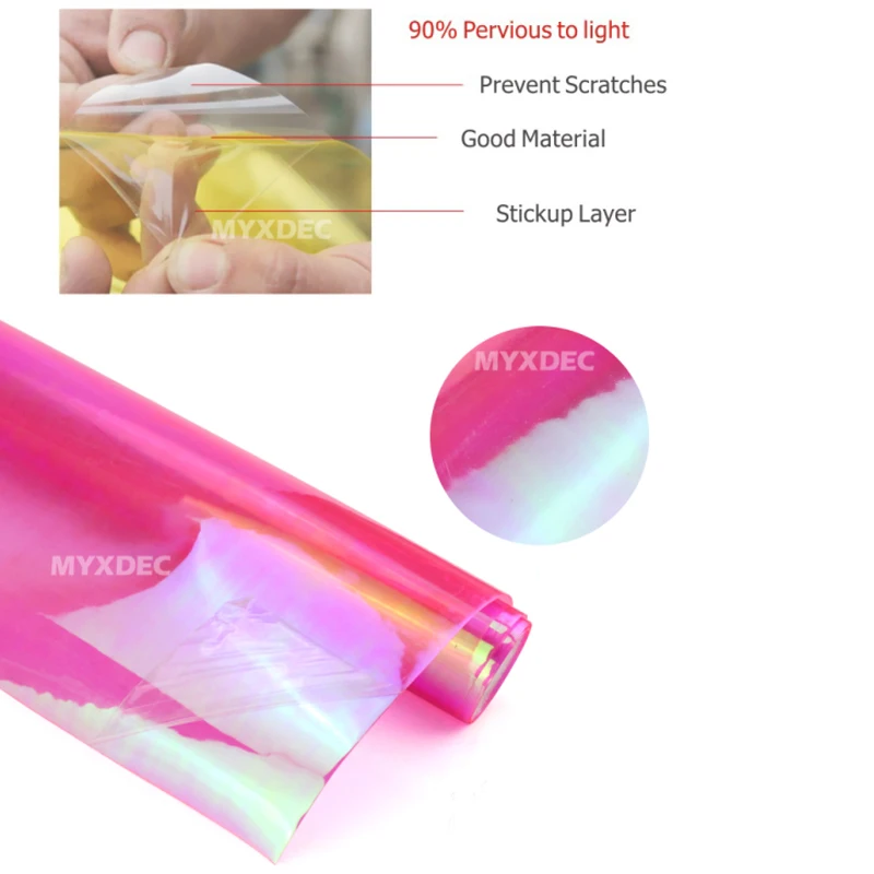 Блестящий Хамелеон 30 см * 1 м Стайлинг автомобиля фары заднего хода