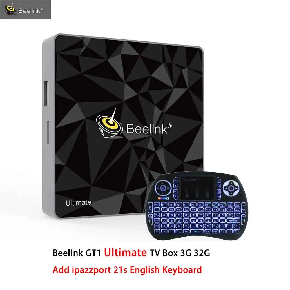 Beelink GT1 Ultimate смарт-ТВ Box Amlogic S912 Восьмиядерный Процессор 3G Оперативная память 32 г Встроенная память Android 7.1 Декодер каналов кабельного телевидения media плеер - Цвет: ADD 21s EN Keyboard