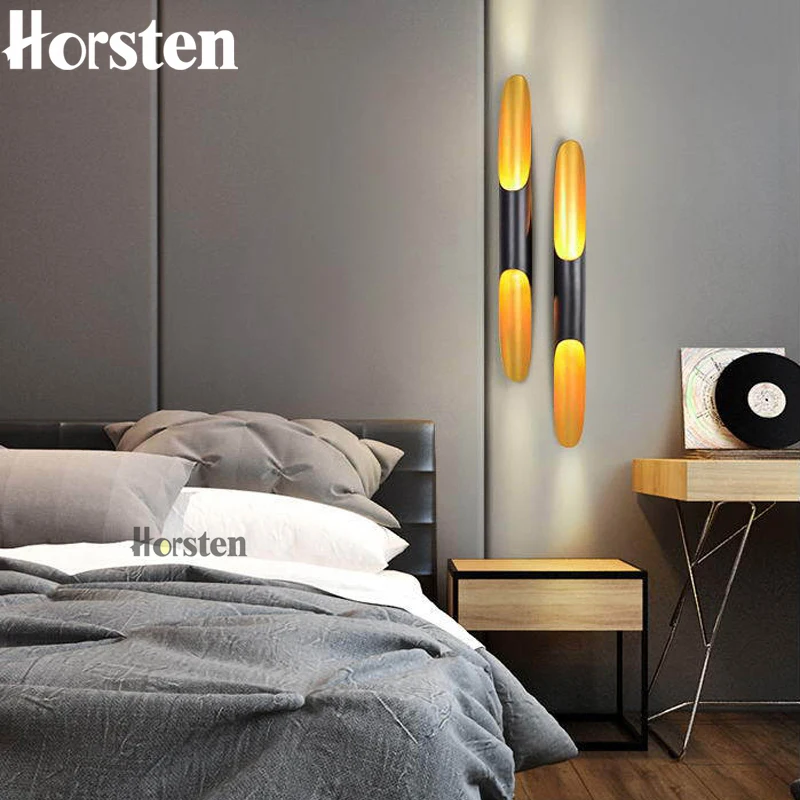Современные бамбуковые настенные светильники Horsten индивидуальные американские