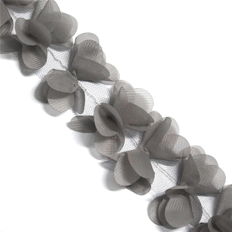 1 ярд 3D бабочка кружева DIY отделка Лента свадебное платье свадебные кружевной