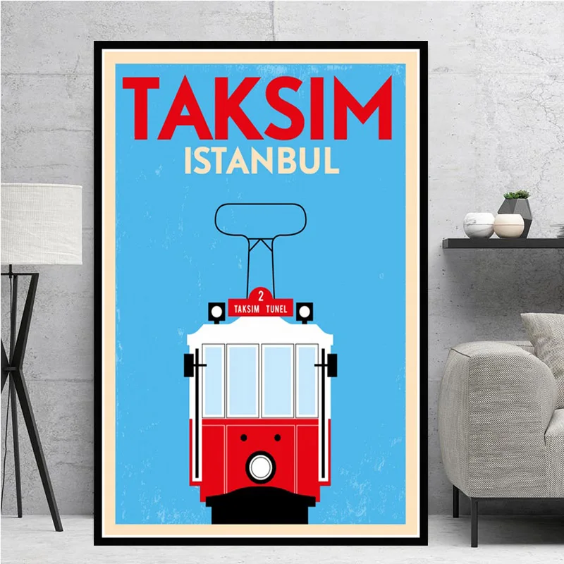 World Travel City пейзаж Taksim Тель Авив Toronto Современная живопись плакат репродукции, настенное искусство фотографии для гостиная домашний декор