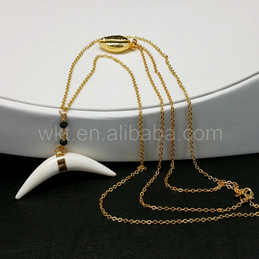 Женское Ожерелье-чокер стильное белое ожерелье с костяным рогом для оптовой