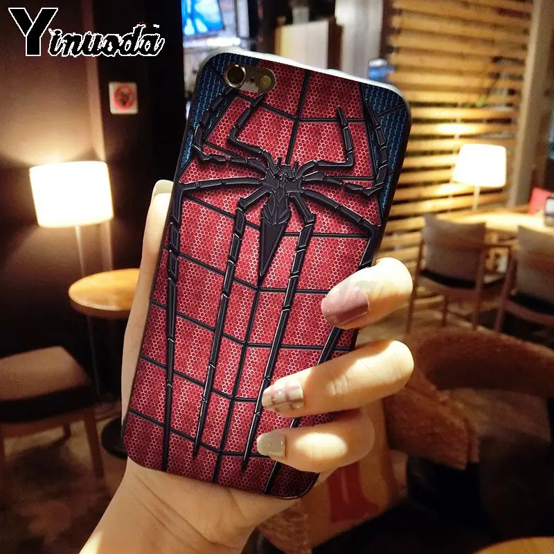 A5 Yinuoda marvel hero Человек-паук DIY Роскошный Высокий протектор на конце чехол для телефона для iphone X XS MAX 5 6S SE 7 8 plus XR мобильный чехол s - Цвет: A5