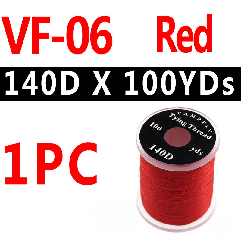 VF-06 1PC Wifreo 140D 100yds супер зубная нить, материал для завязывания мушек, форель, бас, муха, нить для тела со стандартной Бобиной, красный, оливковый, красный, серый и т. Д - Цвет: VF-06 1PC