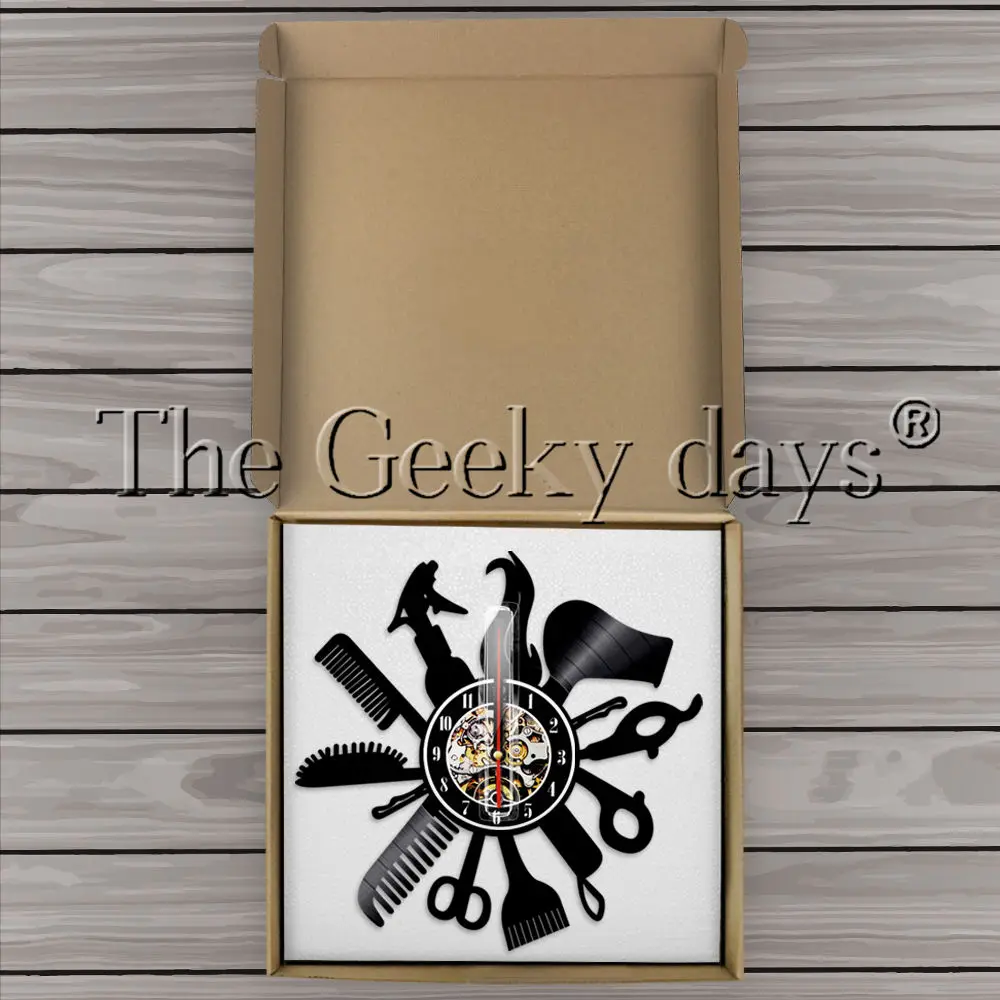 Парикмахерская оборудование для салона красоты виниловые настенные часы