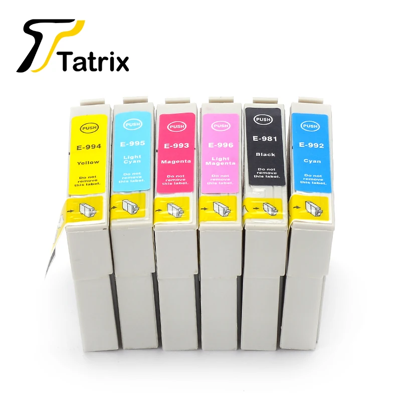Чернильный картридж Tatrix для T0981 T0982 T0983 T0984 T0985 T0986 с чипом автосброса совместим Epson