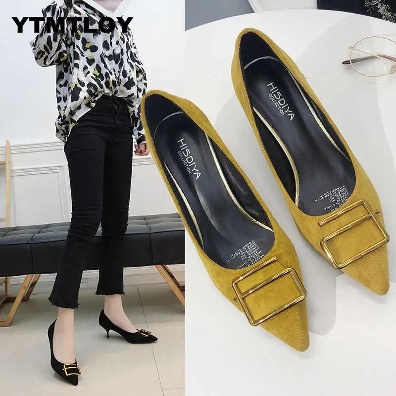 2019 Летняя женская обувь туфли-лодочки с острым носком платье для отдыха на