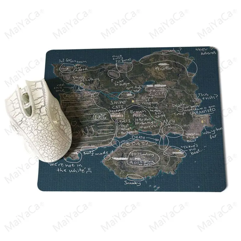 No Lock Edge25x29cm MaiYaCa PUBG игровая карта комфорт Мышь коврик игровой Мышь pad Размеры для 180*220 200*250 250*290 дизайн Мышь Pad - Цвет: No Lock Edge25x29cm