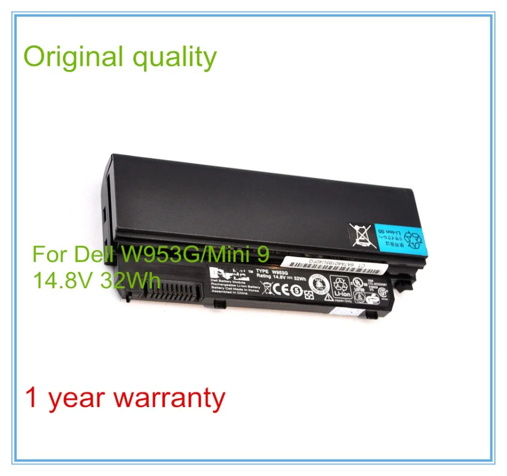 

Новый оригинальный аккумулятор для ноутбука mini 910 Mini9 Mini 9n 312-0831 451-10690 451-10691 D044H W953G 32WH