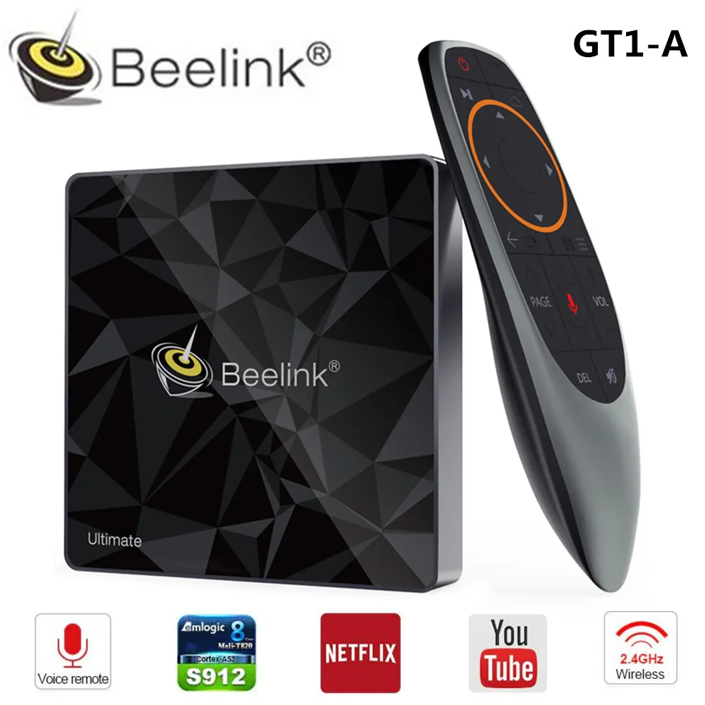 Beelink GT1 A Smart tv Box Android 7 1 S912 Восьмиядерный 3 ГБ 32 двухдиапазонный WiFi 1000 Мбит/с BT