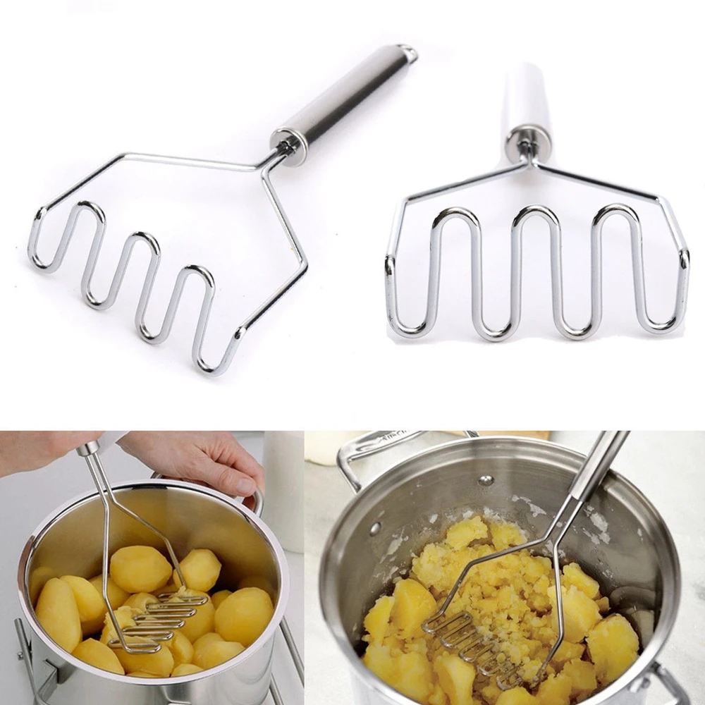 PFashion Salad Potato Crusher DIY Egg Vegetable Baking Stainless Steel Masher Kitchen P | Дом и сад