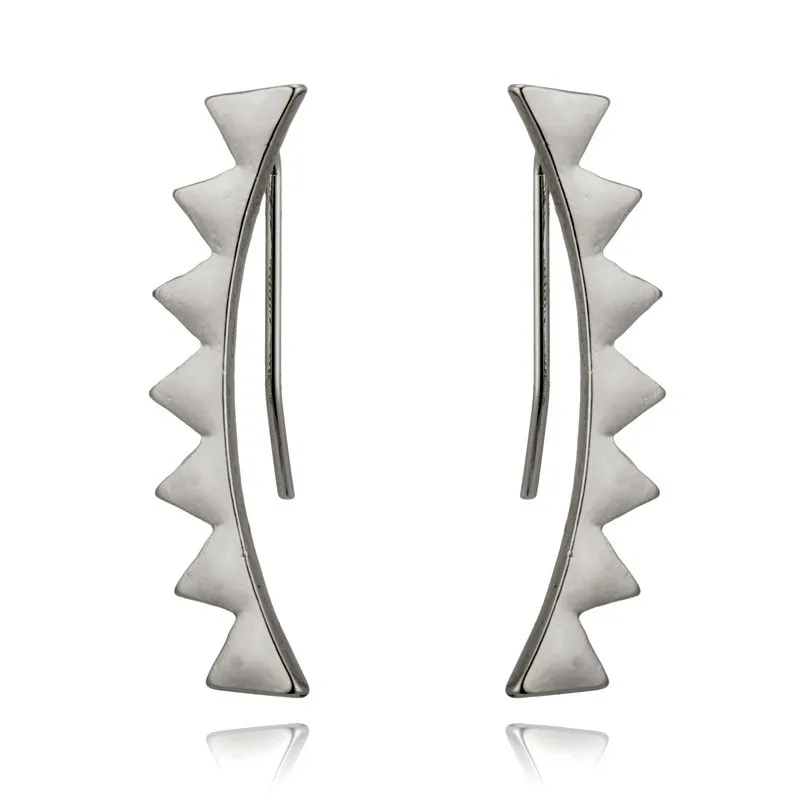 Женские серьги в стиле панк LASPERAL Винтажные с простой геометрией Золотая