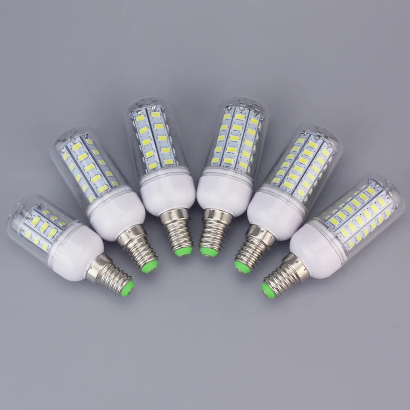 Из светодиодов кукуруза лампа 5730SMD 3 Вт 5 7 9 10 12 15 18 20 E14 E27 B22 G9 AC110v 220 В 240 хрустальная
