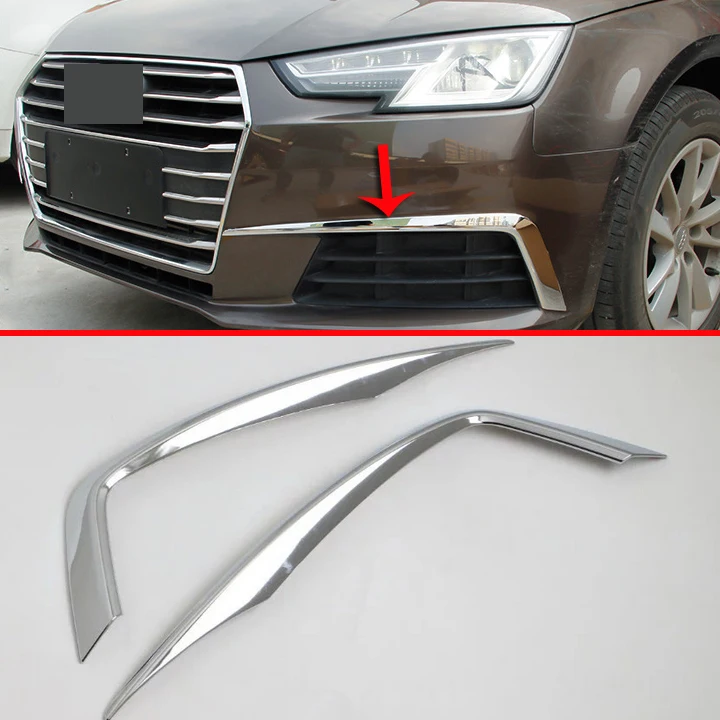 

Для Audi A4 2017 2018 ABS Хромированная передняя противотуманная фара отделка