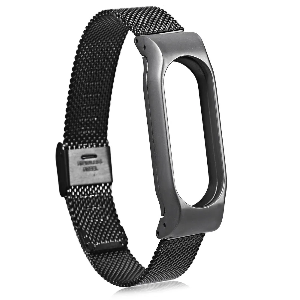 Replacement Stainless Steel Wrist Strap on for Xiaomi Mi Band 2 Xaomi Xiomi MiBand Band2 Wristband Smart Lightweight | Электроника