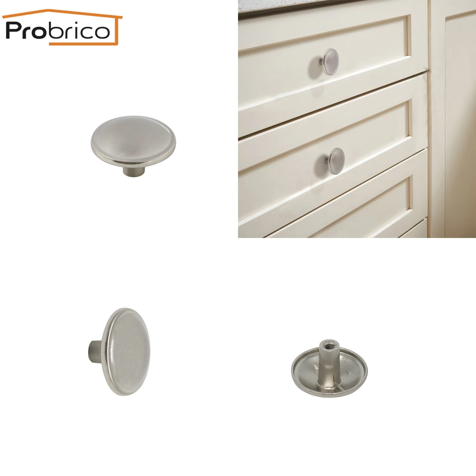 Прочные ручки для шкафа Probrico ящика кухонный шкаф дверная ручка мебели из сатина