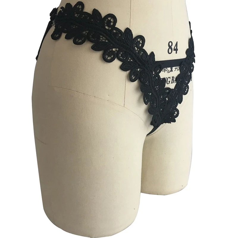 Женское нижнее белье сексуальное стринги трусы готическое кружевное Фетиш
