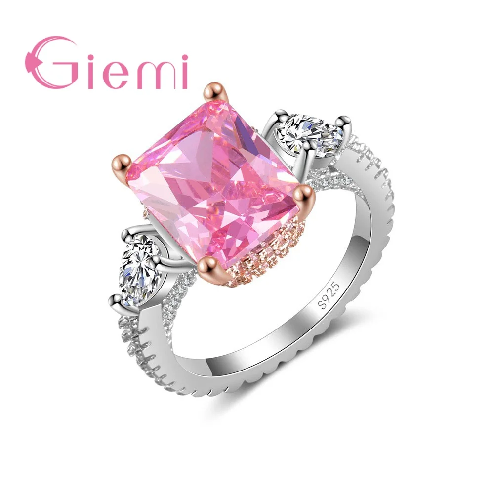 Лучшее качество Настоящее серебро 925 пробы обручальные Романтические кольца на