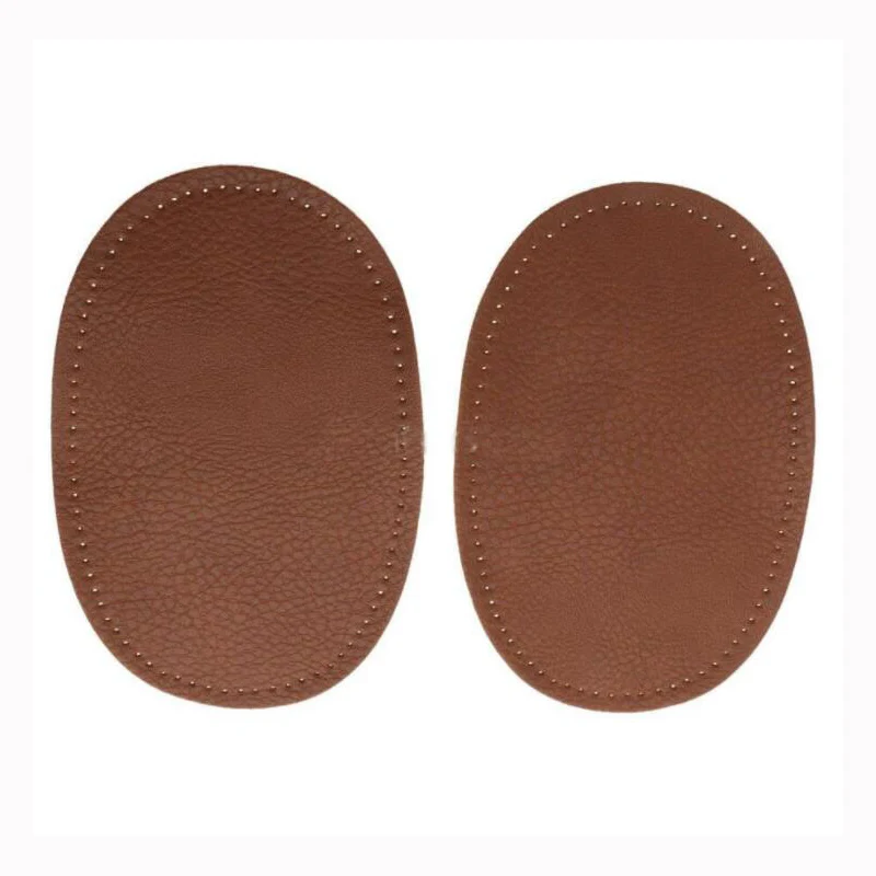 4 X Brown 4 шт. патч с отверстием для штифта DIY Овальный мягкий лист из коровьей кожи для шляпы, дивана, кардигана, одежды, сумки, сумки, Швейные аксессуары 14*9 см - Цвет: 4 X Brown