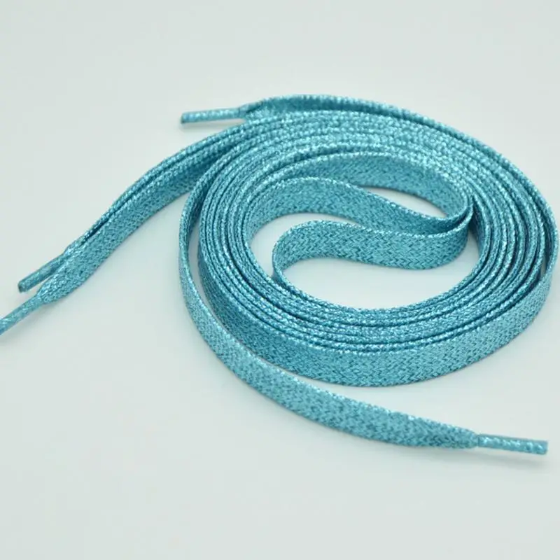 Light Blue 1 см ширина плоские шнурки для кроссовок спортивная обувь 8 цветов 80 см - Цвет: Light Blue