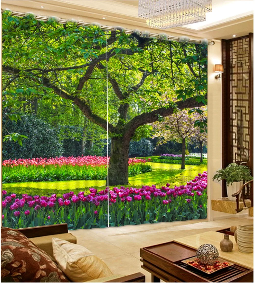 

Photo Customize size Top Classic 3D European Style forest scenery Custom any size curtains
